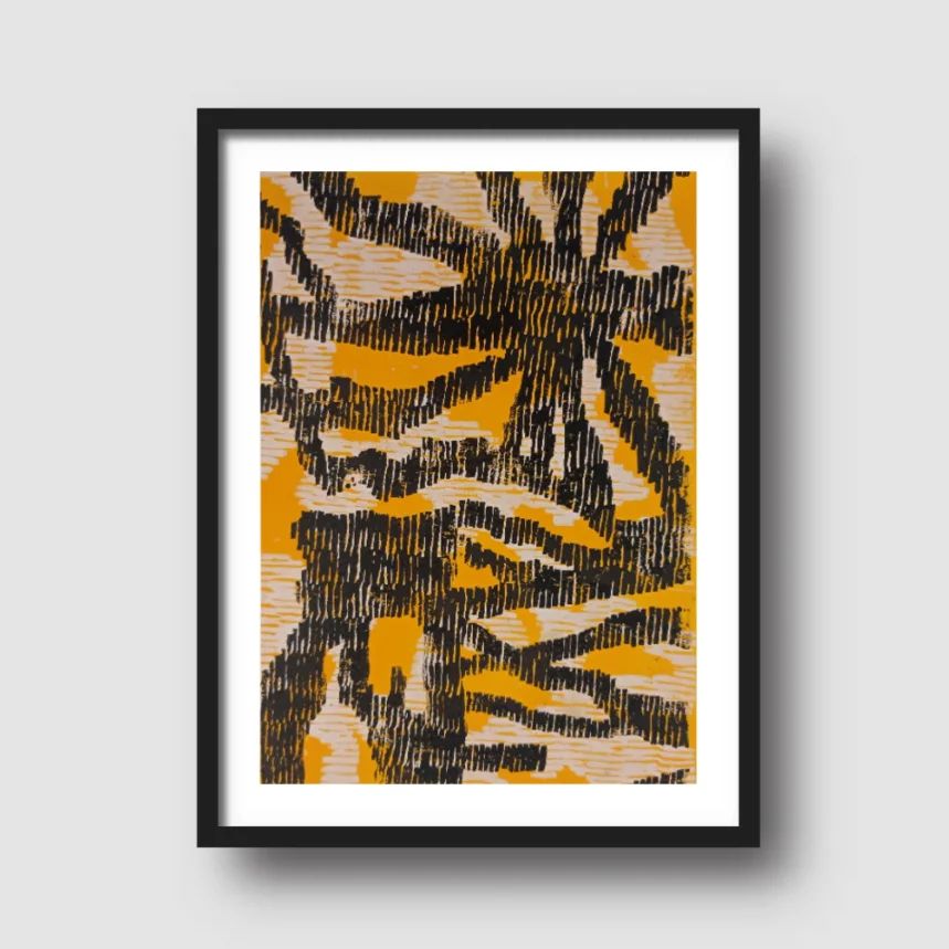 Spring Yellow - Ecclesall Woods | Limited Edition Hand Printed Linocut (15 Editions)