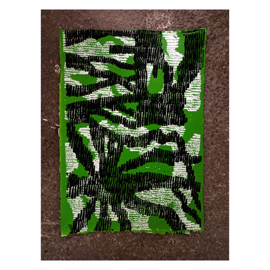 Fern Green - Ecclesall Woods - 3 colour Lino cut print